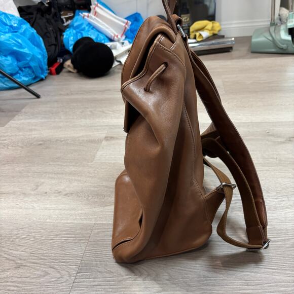 Rare Vintage Coach 5408 Drawstring Buckle Flap Leather Backpack Daypack Purse - Picture 3 of 13